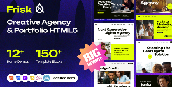 Frisk - Creative Agency & Portfolio Drupal 11 Theme